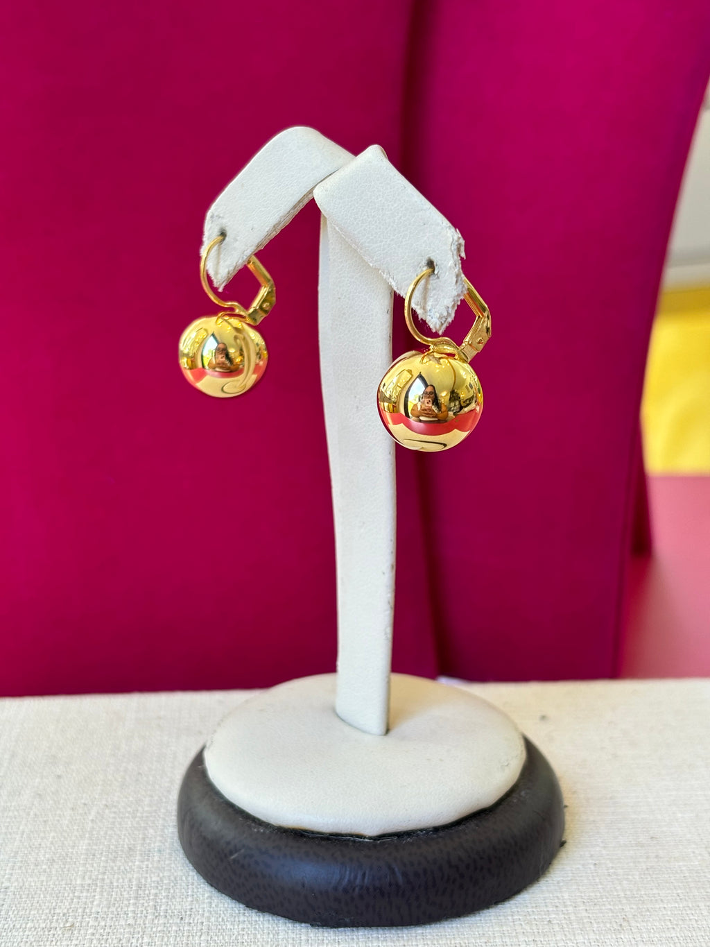Gold Plated Ball Earrings