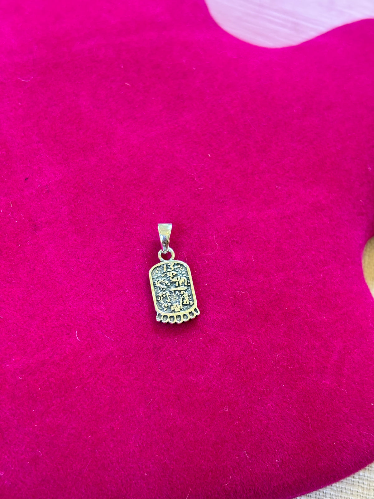Sterling Silver Antiqued Good Luck Charm Pendant
