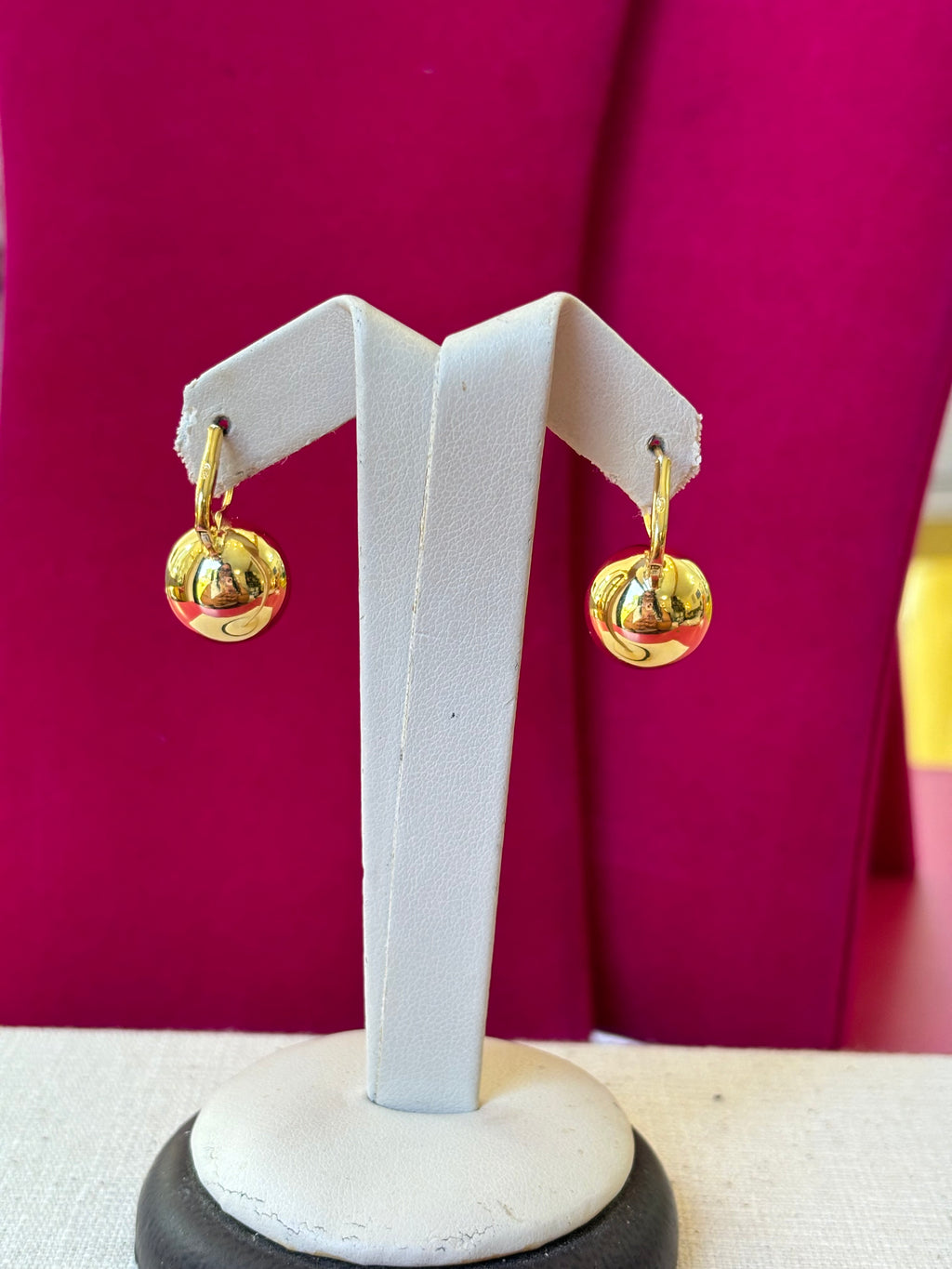 Gold Plated Ball Earrings