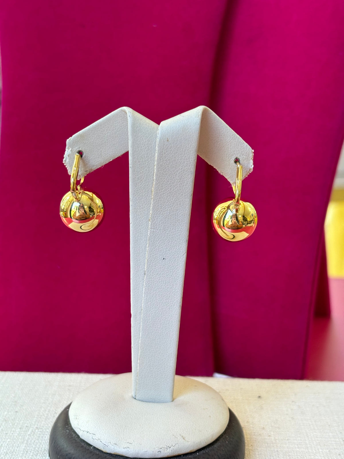 Gold Plated Ball Earrings