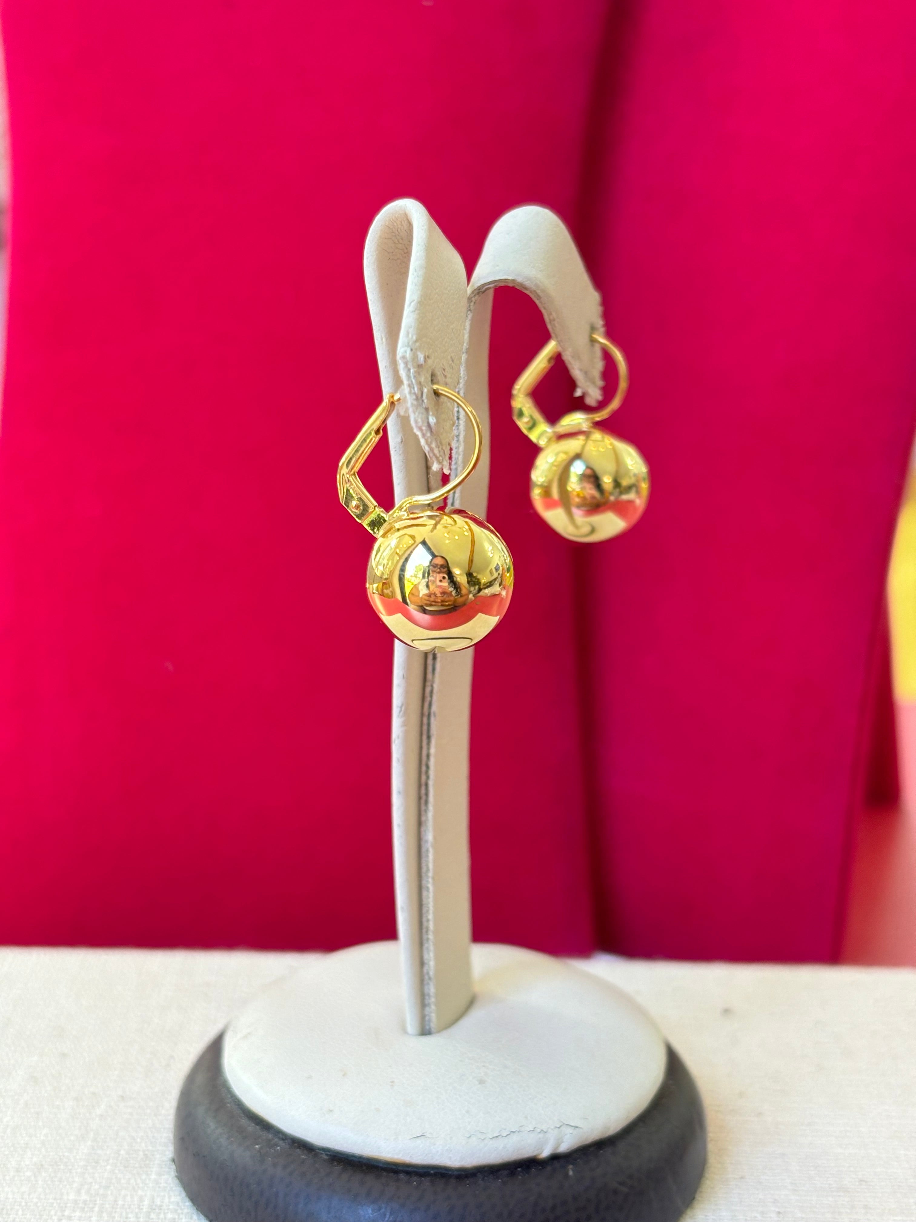 Gold Plated Ball Earrings