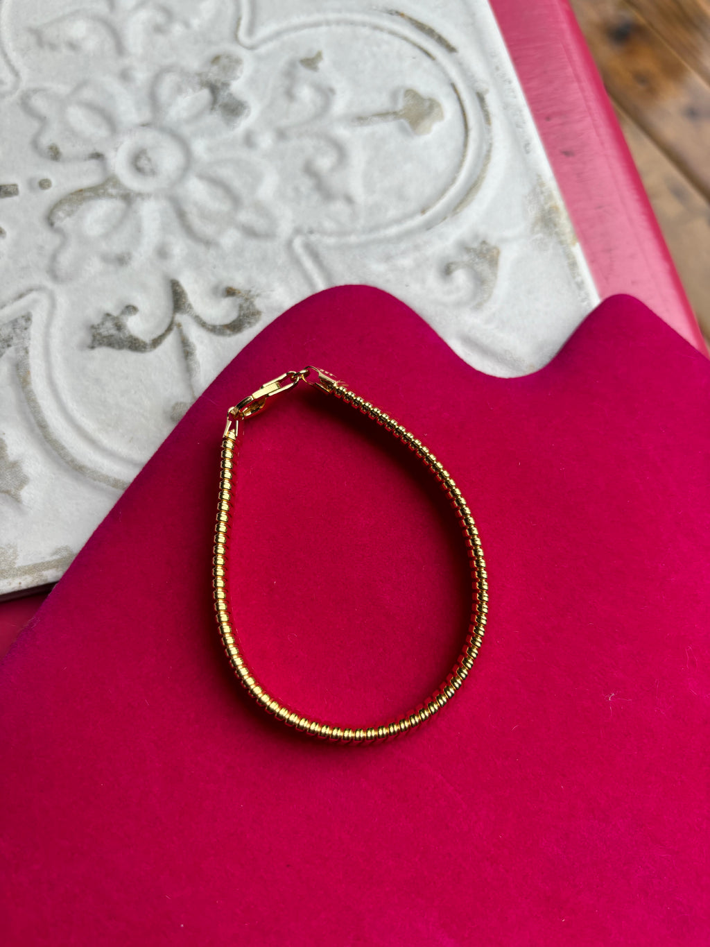 18K Yellow Gold-Plated Sterling Silver Tubogas Bracelet