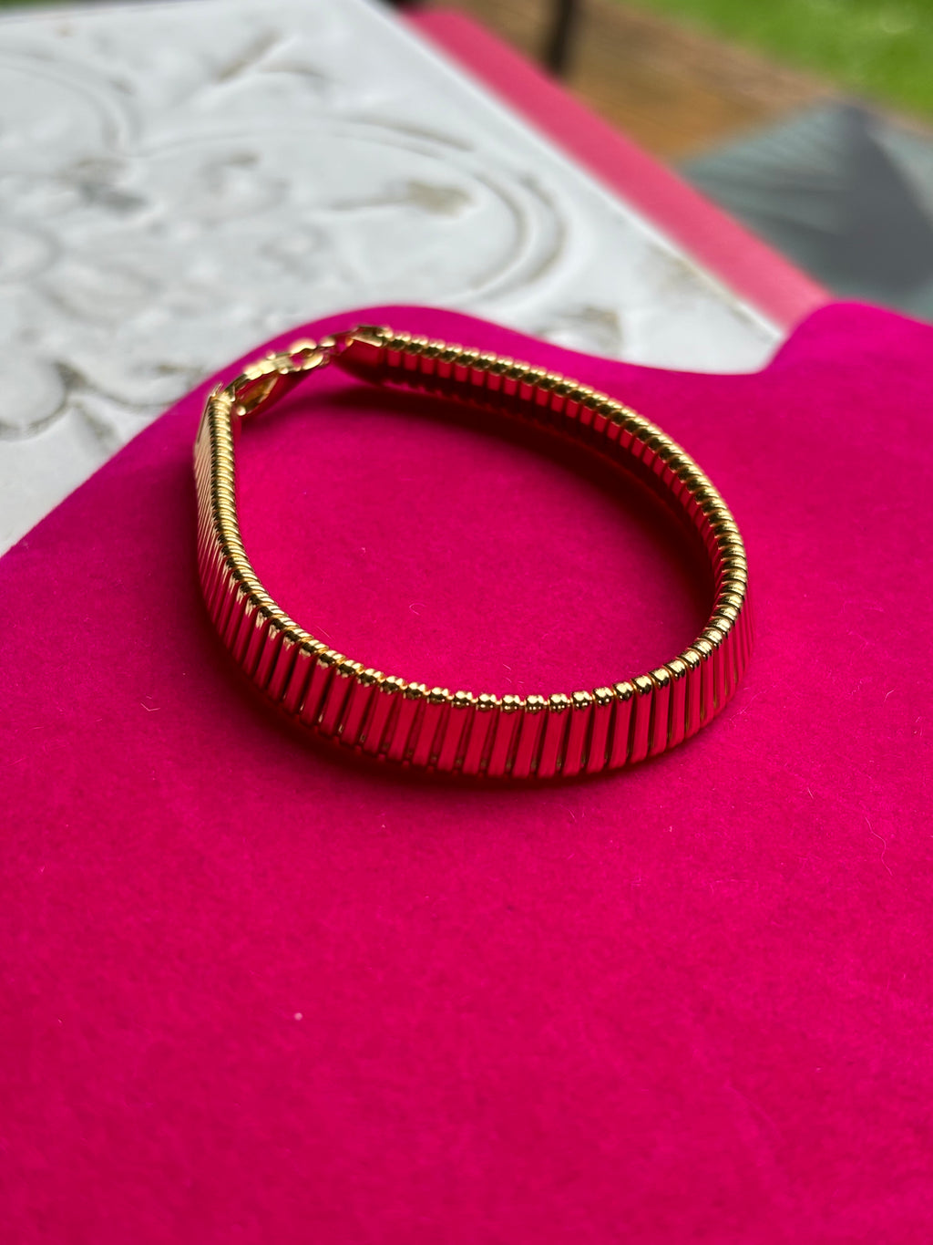 18K Yellow Gold-Plated Sterling Silver Tubogas Bracelet