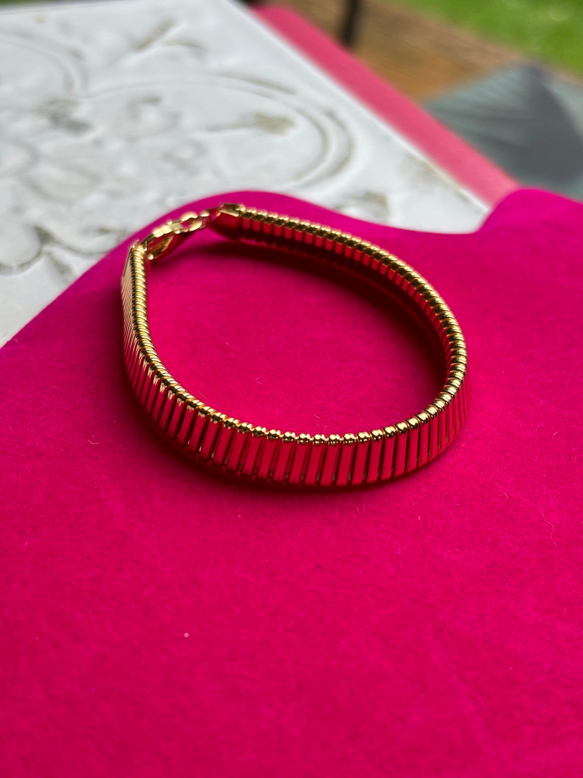 18K Yellow Gold-Plated Sterling Silver Tubogas Bracelet