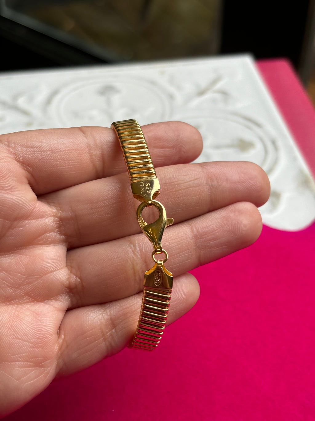 18K Yellow Gold-Plated Sterling Silver Tubogas Bracelet