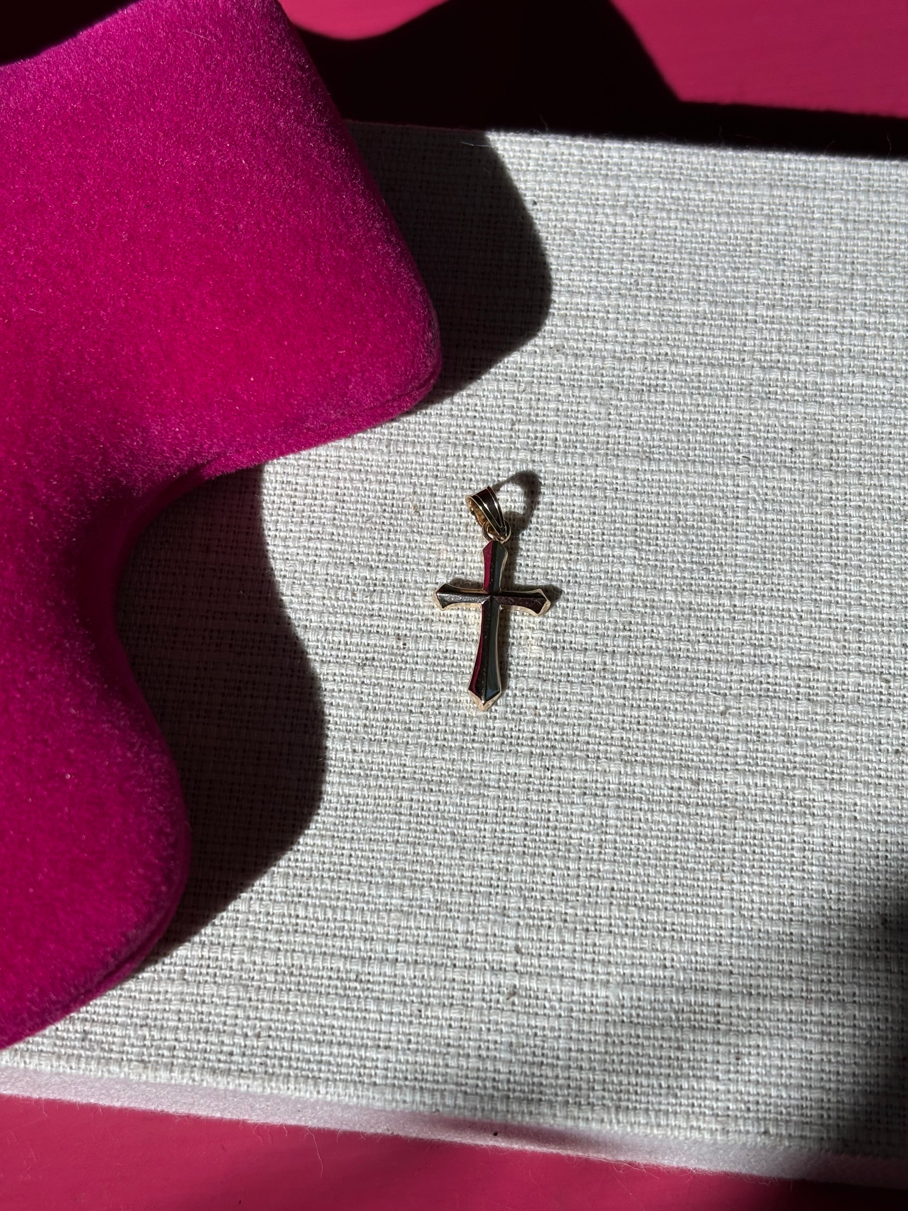 14k Polished Cross Pendant