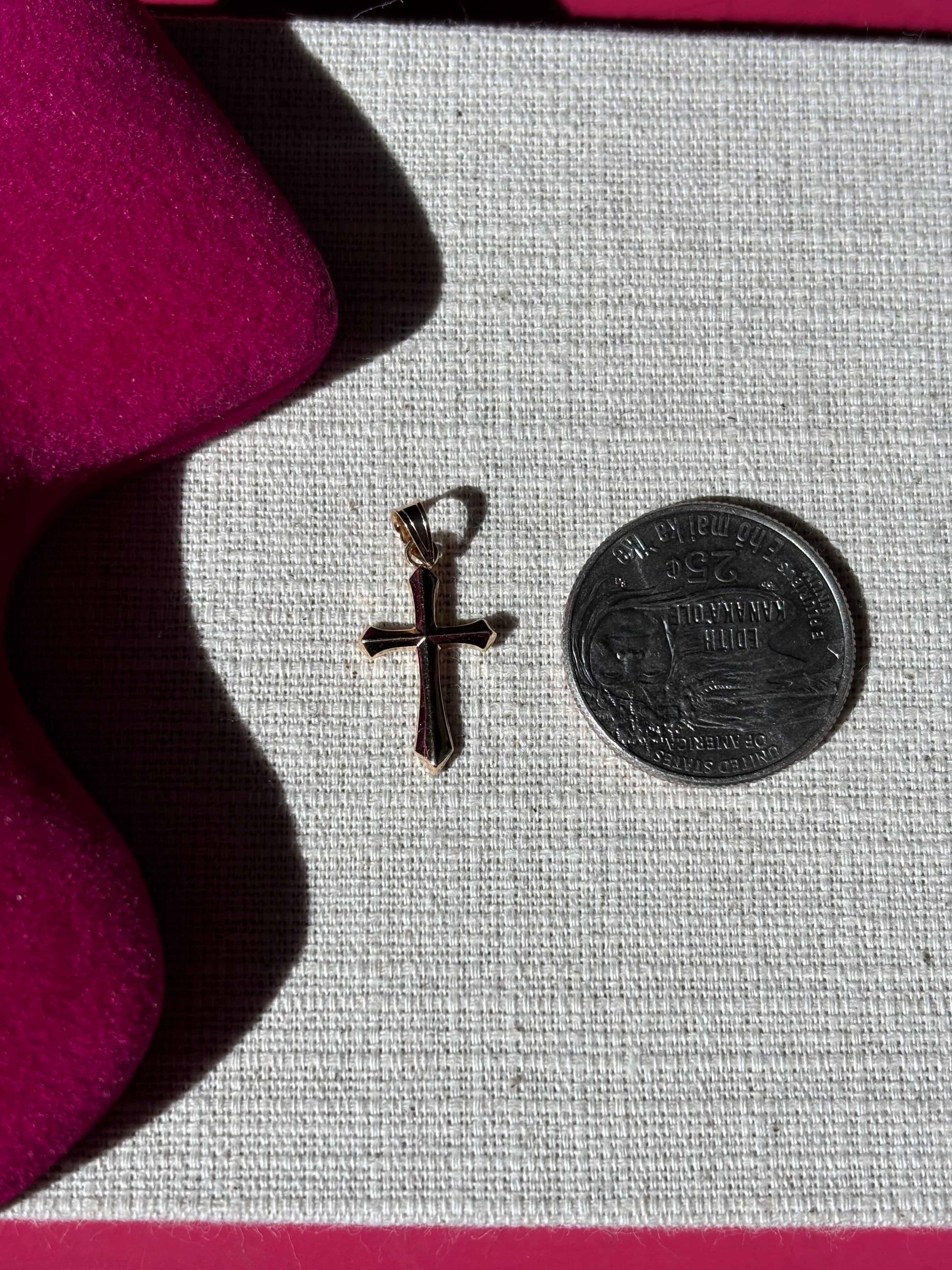 14k Polished Cross Pendant