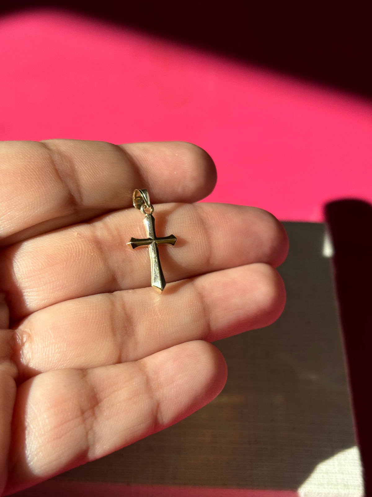 14k Polished Cross Pendant