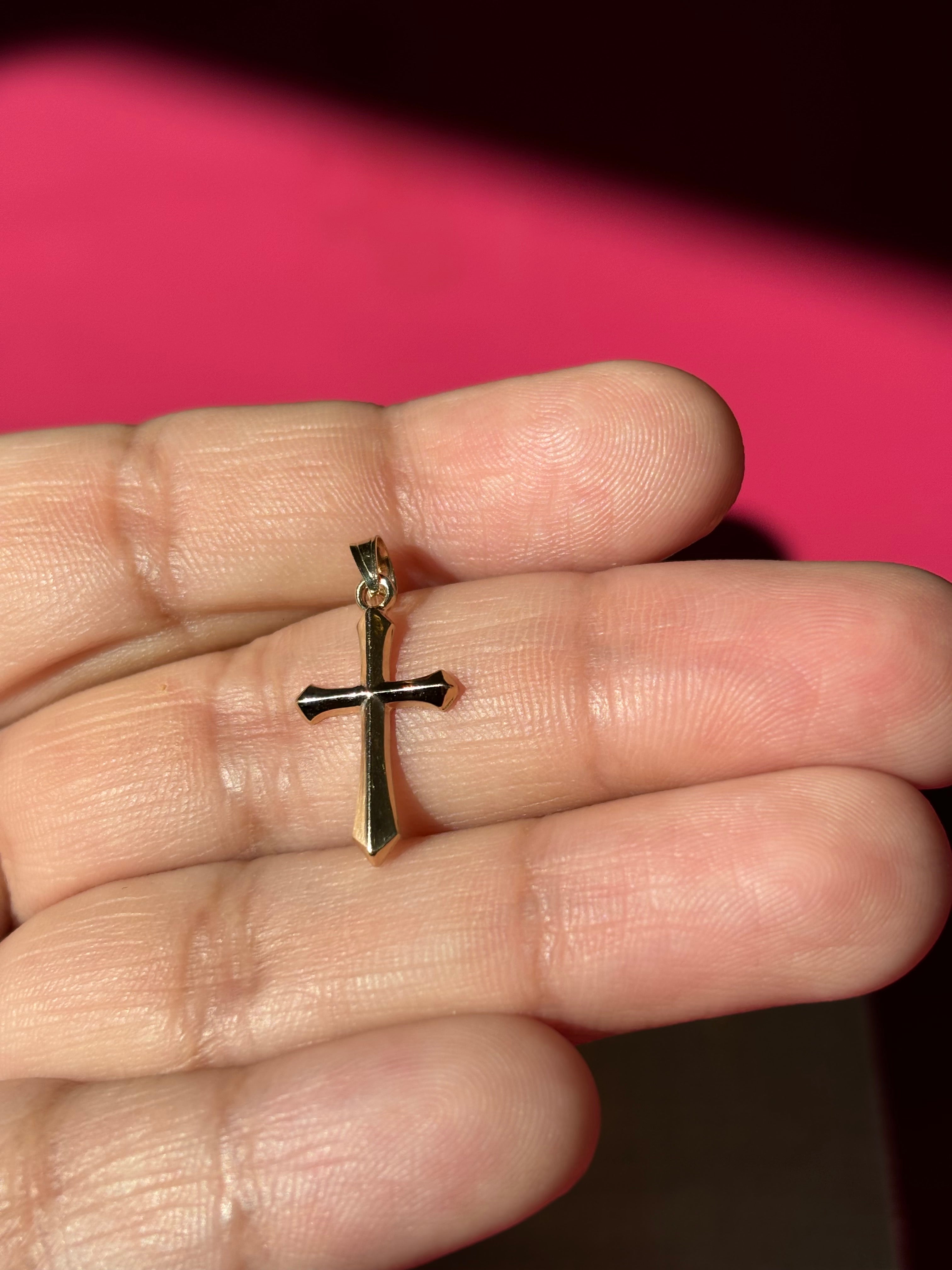 14k Polished Cross Pendant