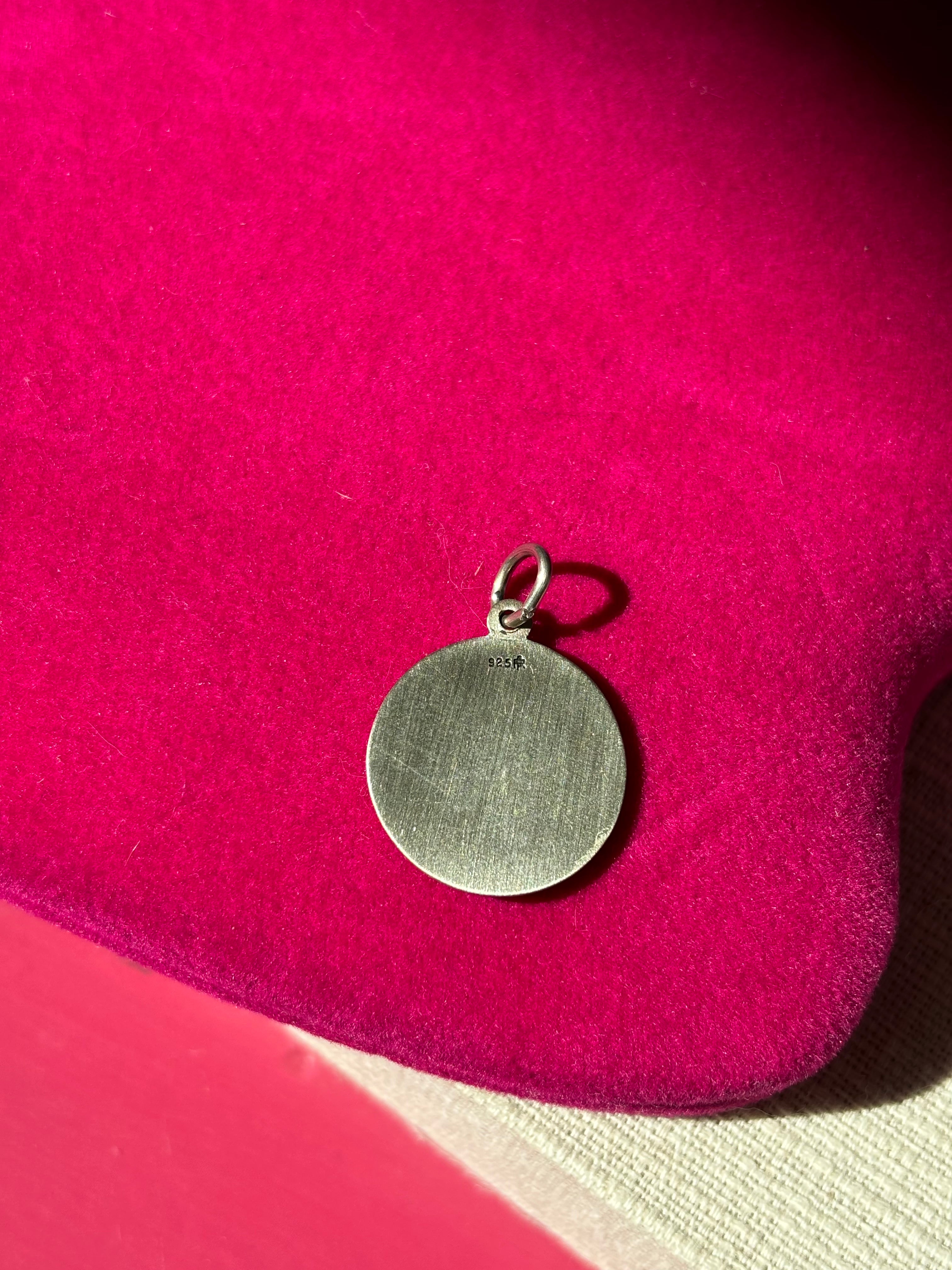 Sterling Silver 22 mm Round St. Francis of Assisi Medal