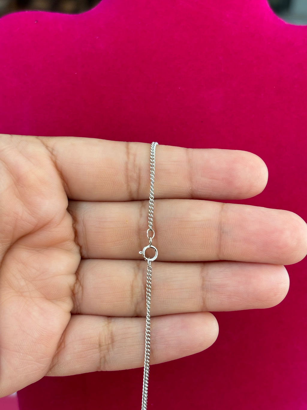 Sterling Silver 18 mm Round St. Theresa 18" Necklace