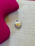Sterling Silver Rhodium and Gold-plated and Diamond Angel 12mm Heart Locket