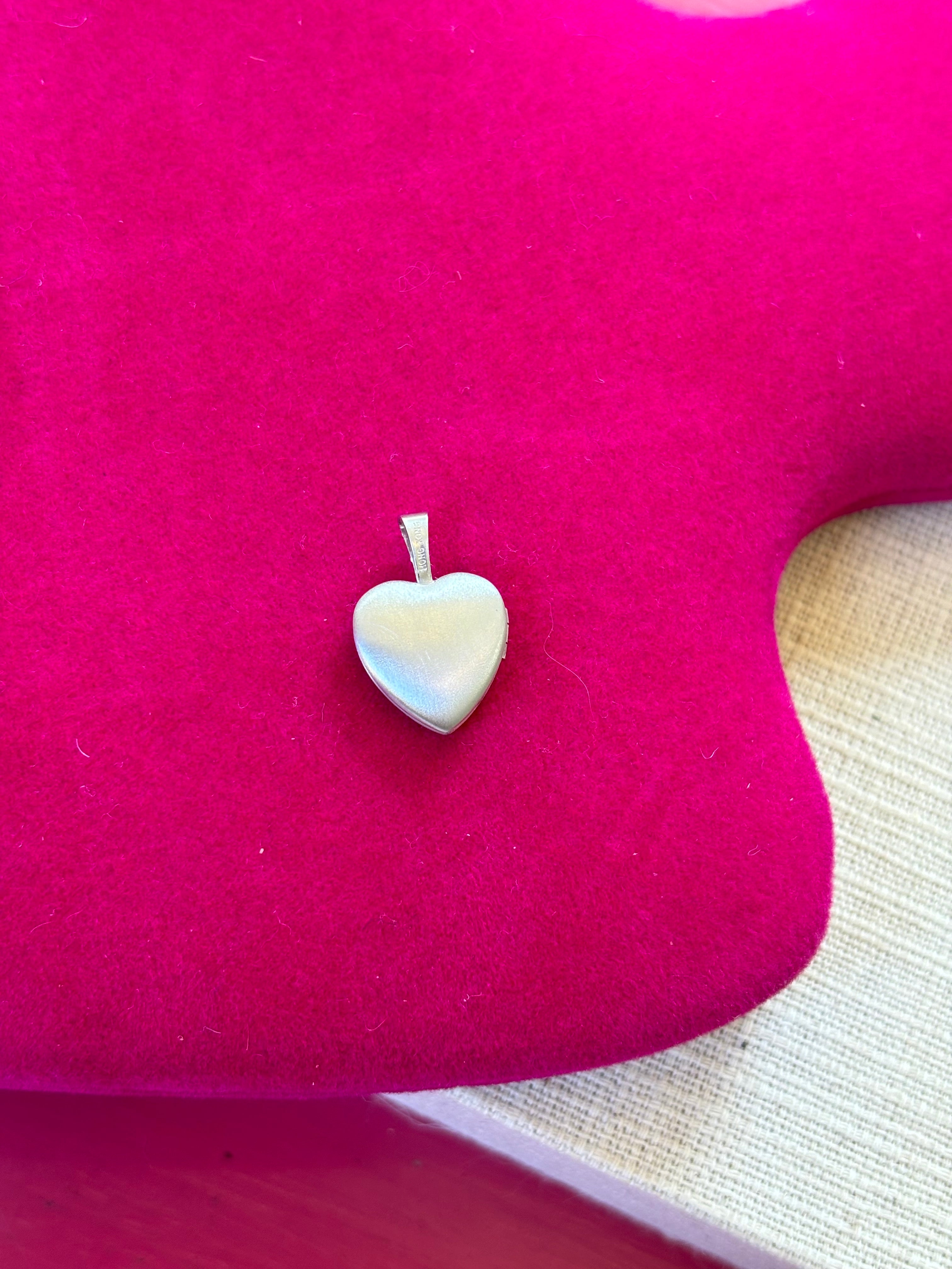 Sterling Silver Rhodium and Gold-plated and Diamond Angel 12mm Heart Locket