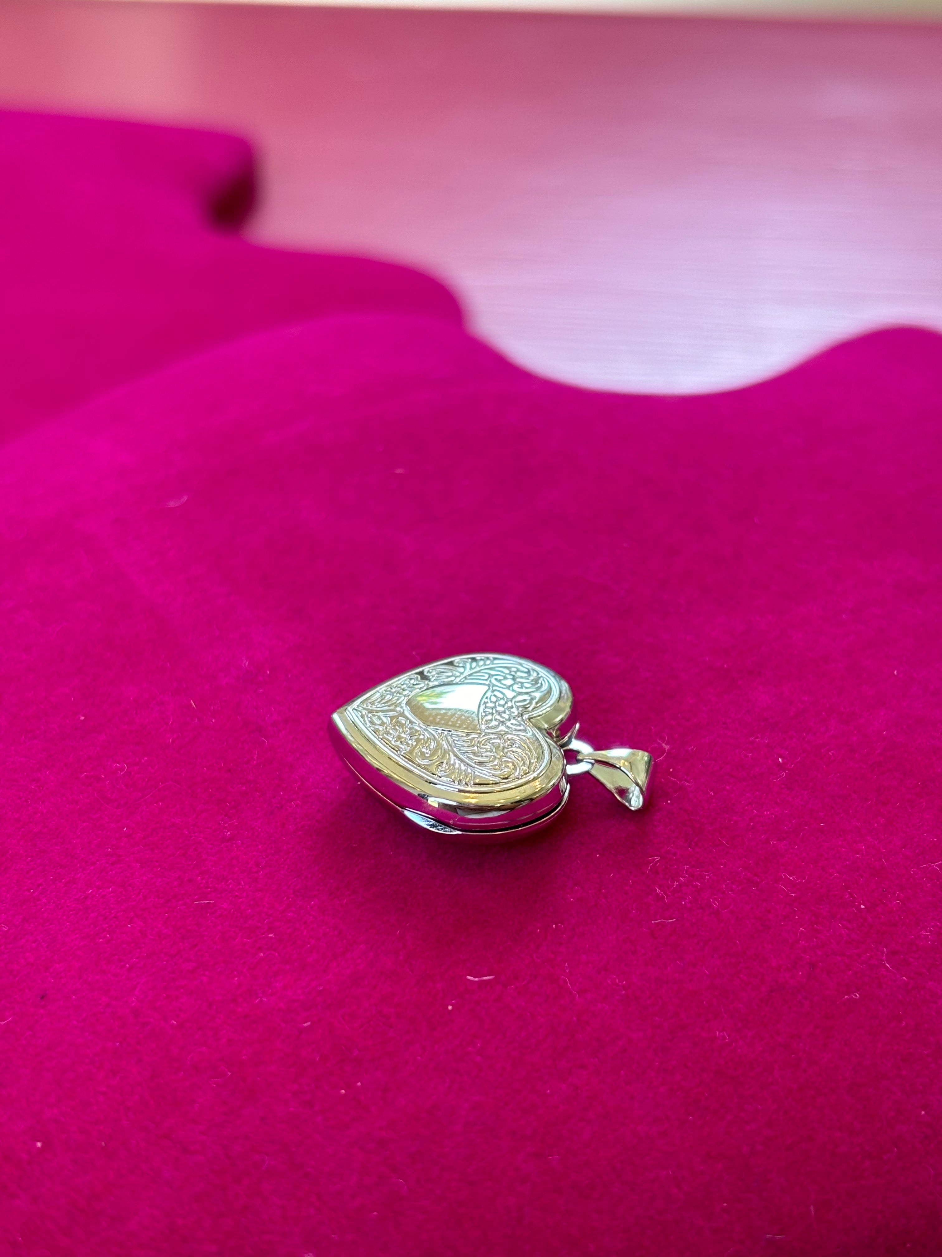 Sterling Silver Rhodium-plated Polished Floral Border