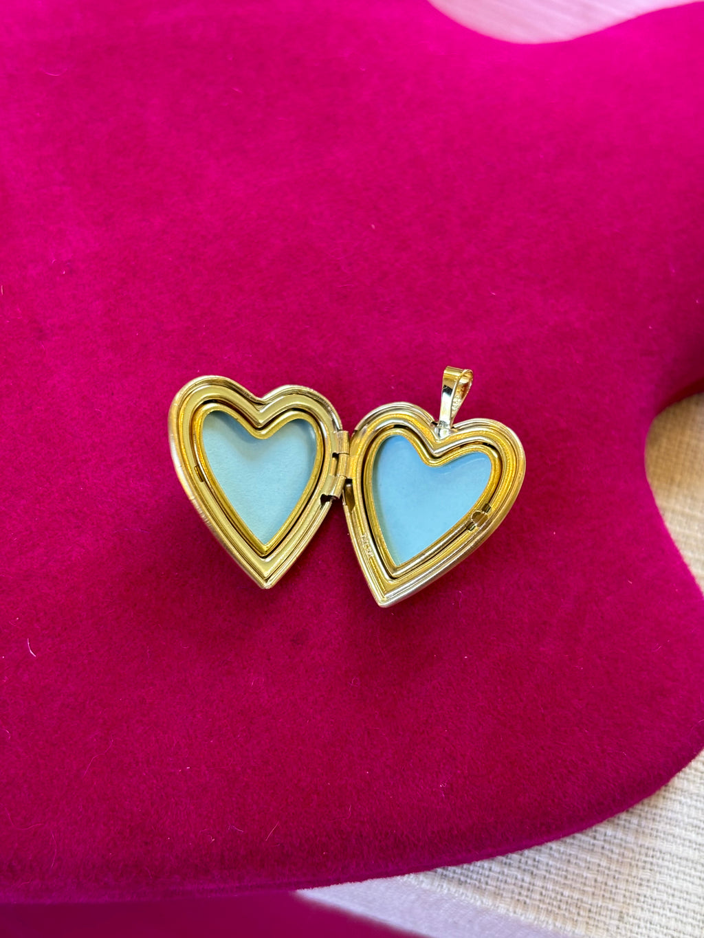 Sterling Silver Gold-plated Clover and Cross Heart Locket