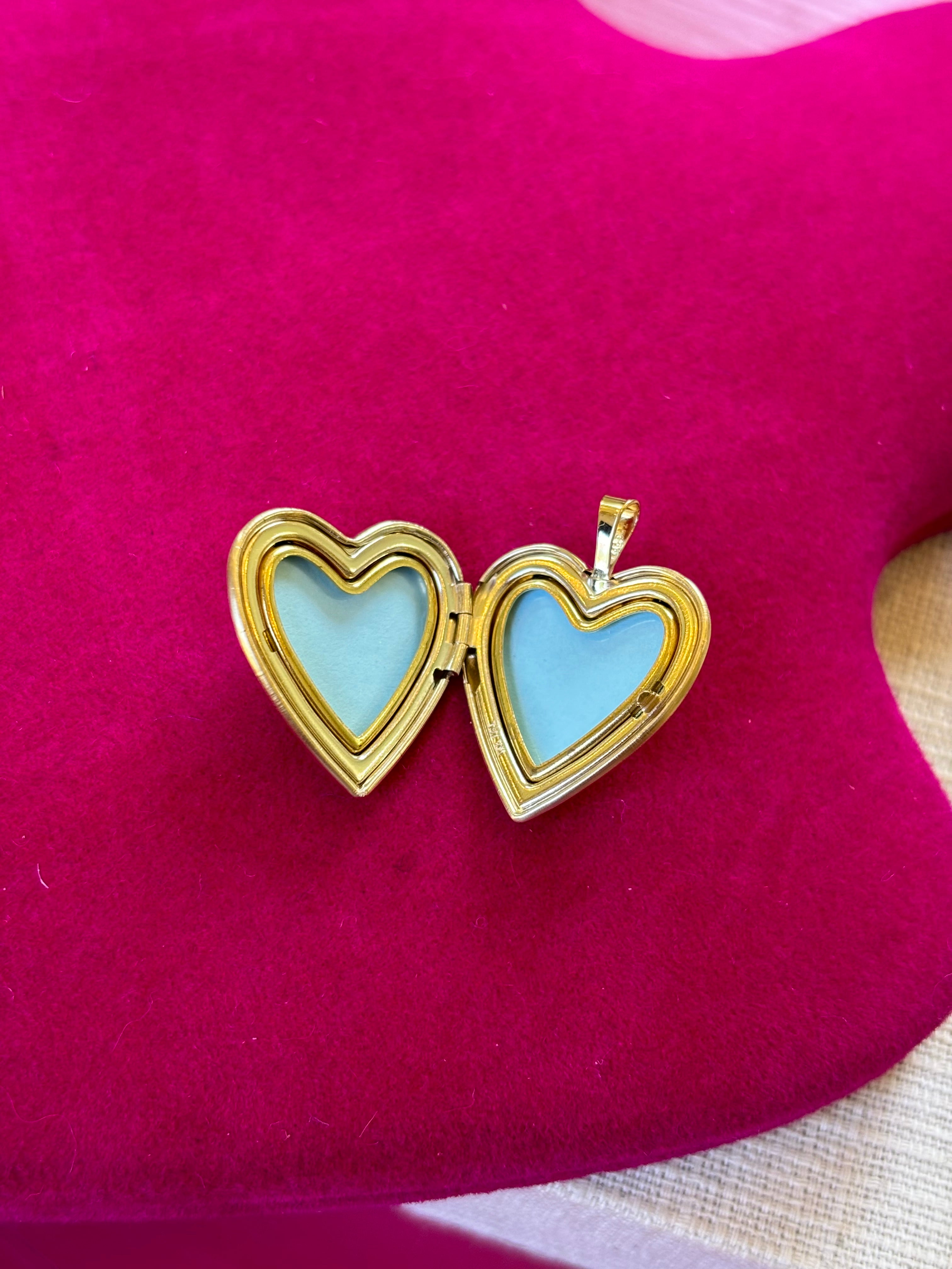 Sterling Silver Gold-plated Clover and Cross Heart Locket