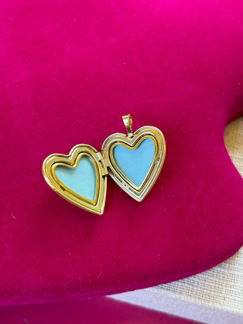 Sterling Silver Gold-plated Clover and Cross Heart Locket