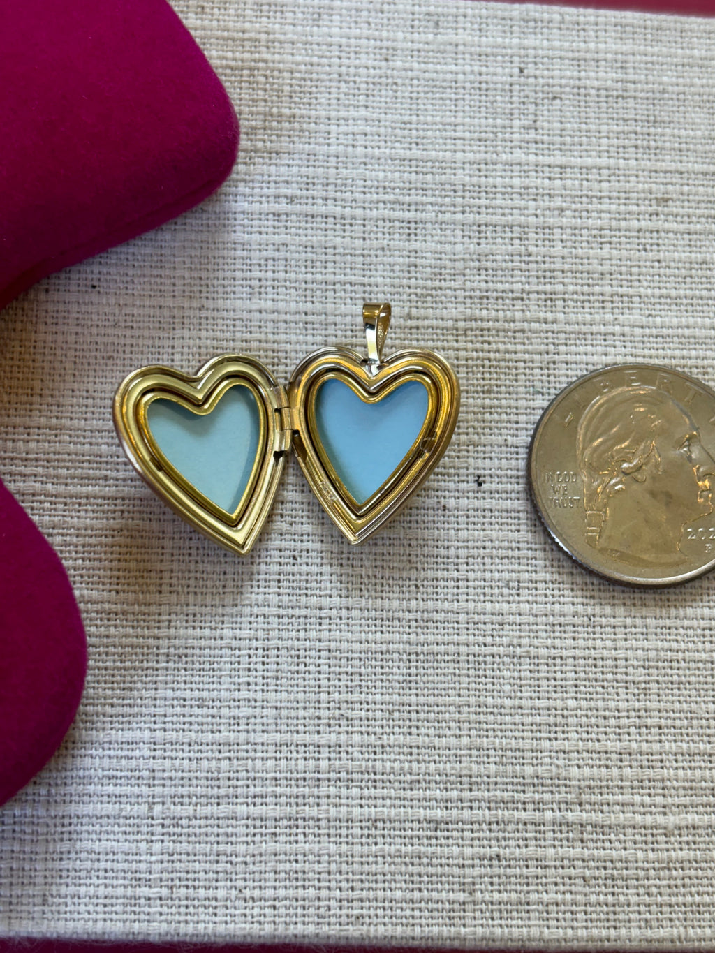 Sterling Silver Gold-plated Clover and Cross Heart Locket