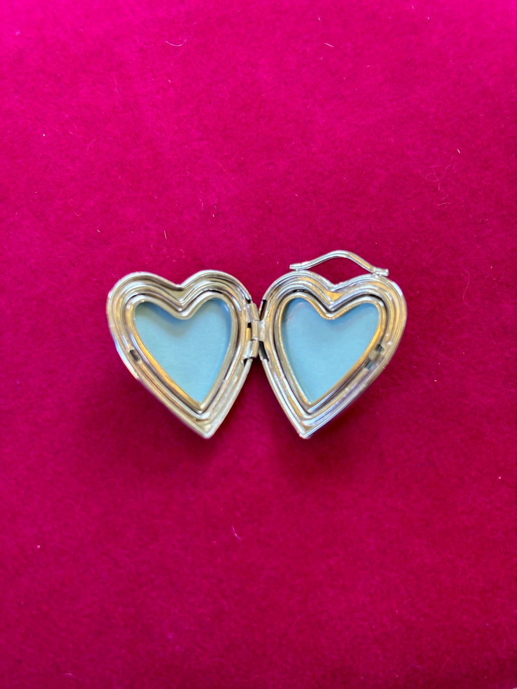 Sterling Silver Polished Diamond I Love You Heart Locket