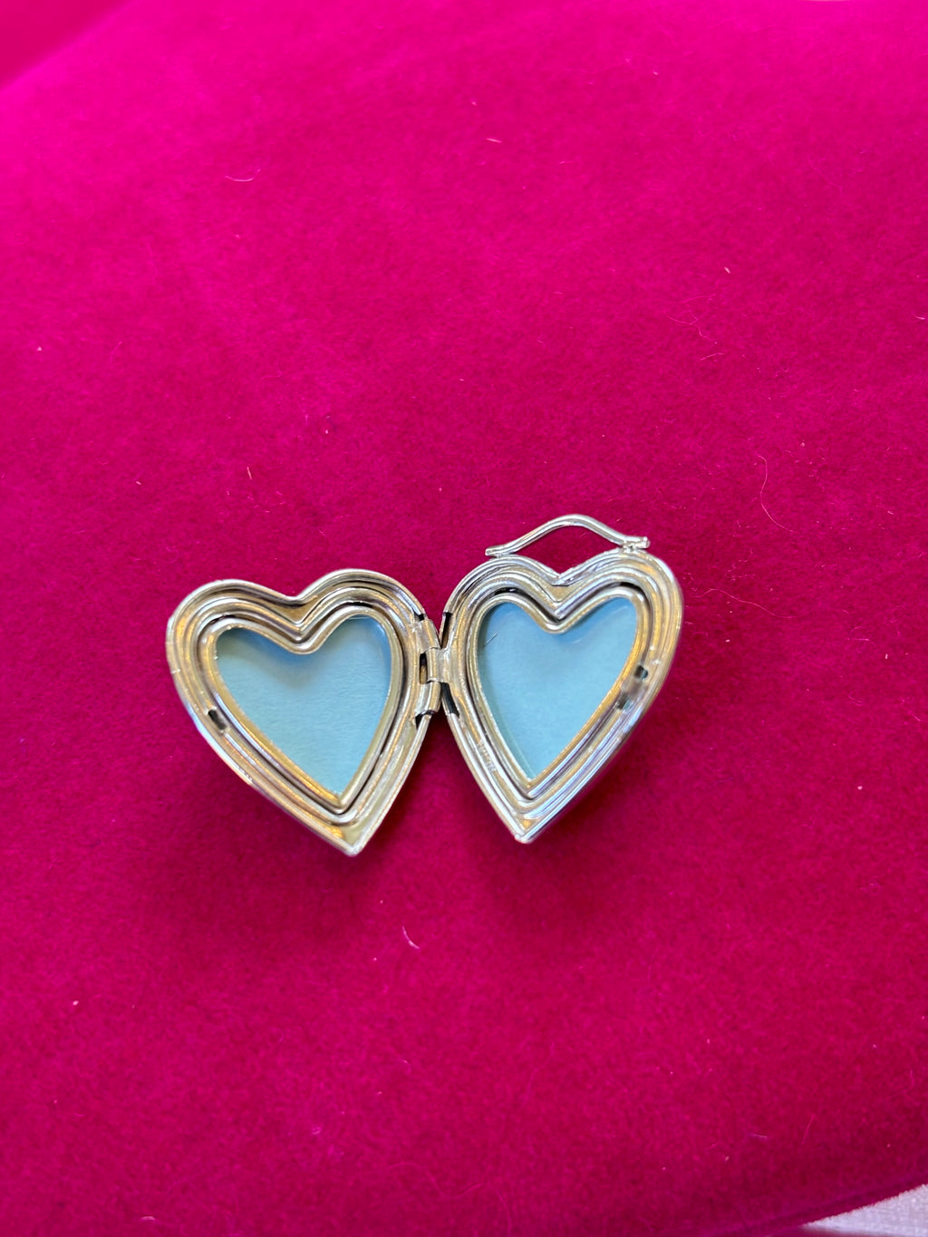 Sterling Silver Polished Diamond I Love You Heart Locket