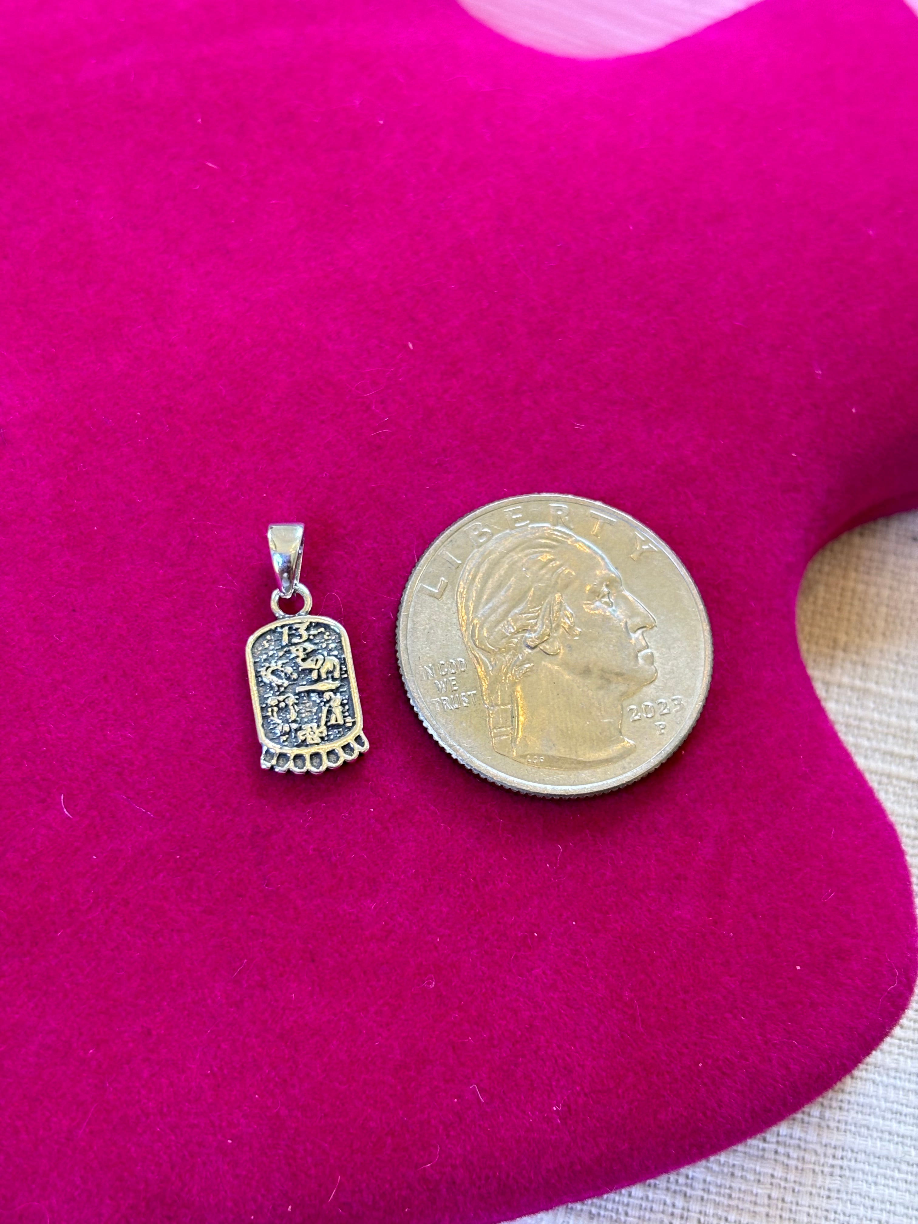 Sterling Silver Antiqued Mini Good Luck Icons Pendant