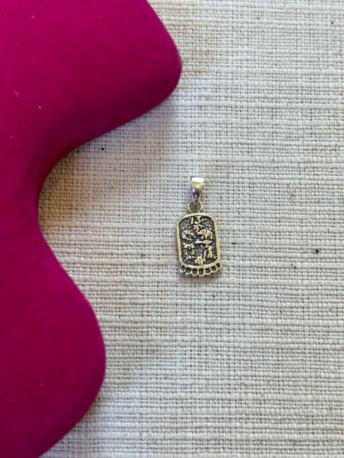 Sterling Silver Antiqued Mini Good Luck Icons Pendant