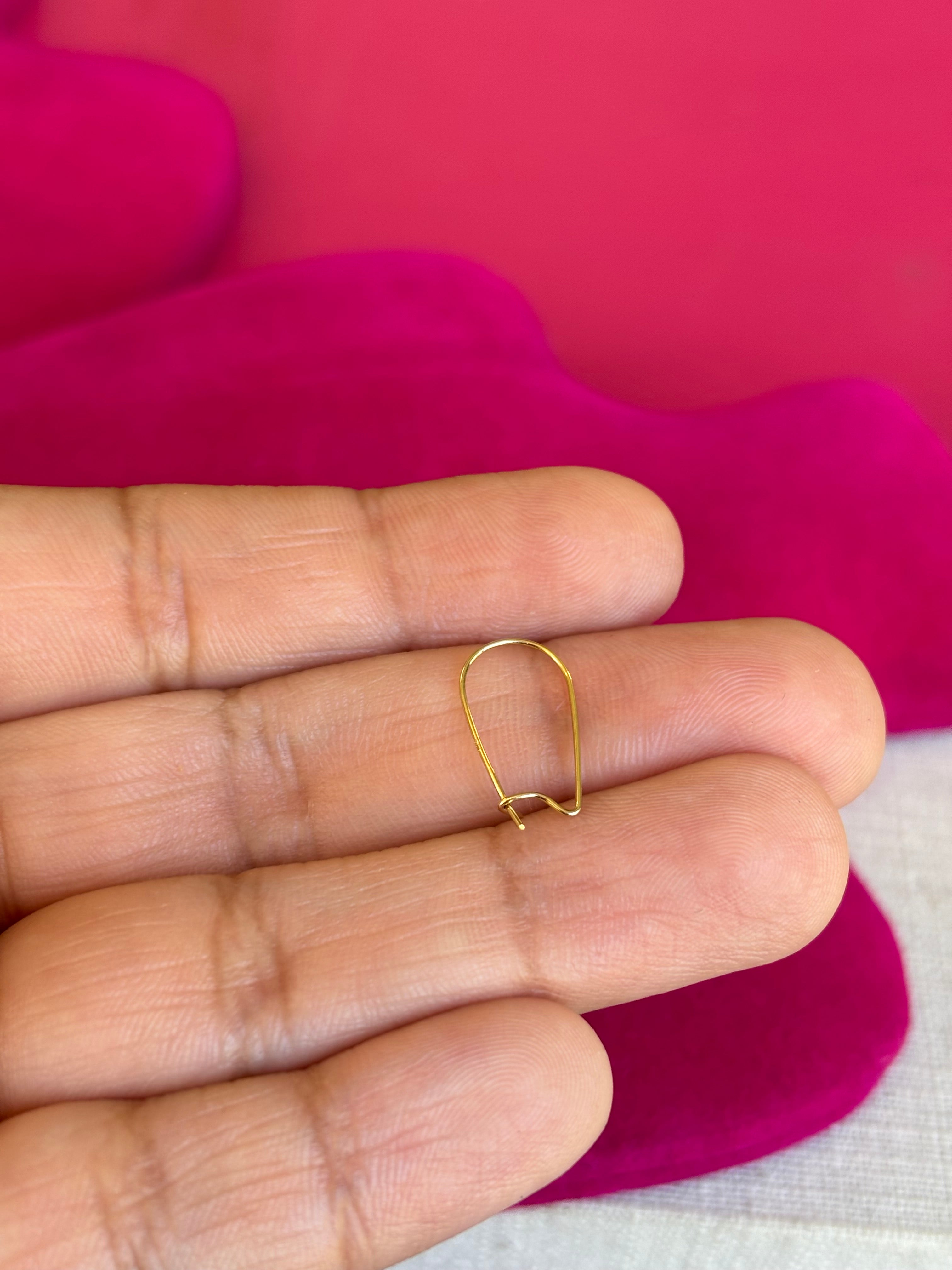 14k Single .027 inch Kidney Wire Component