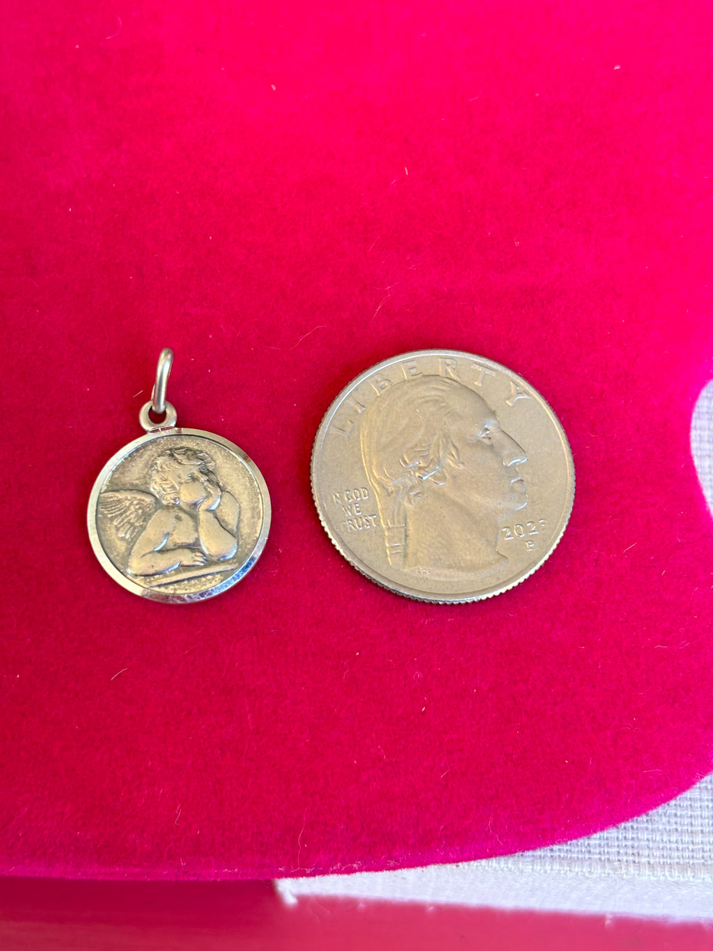 Sterling Silver Antiqued Raphael Angel Charm