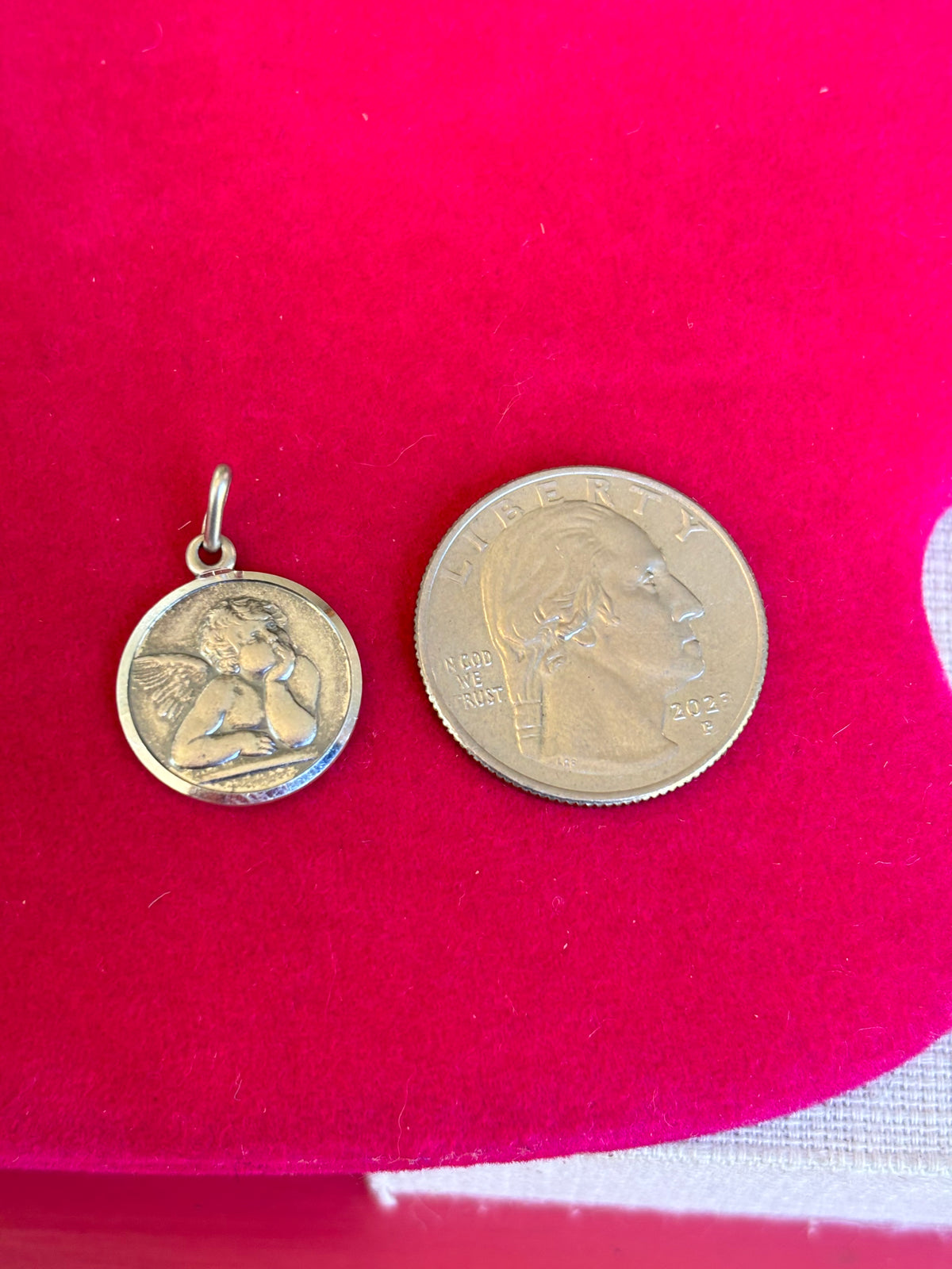 Sterling Silver Antiqued Raphael Angel Charm