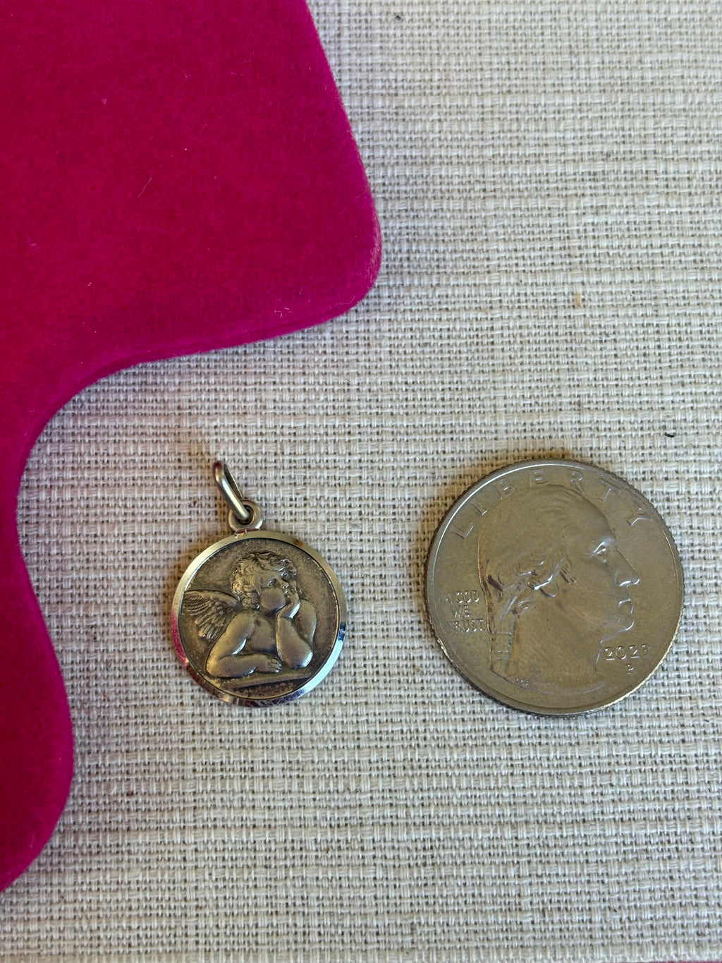 Sterling Silver Antiqued Raphael Angel Charm