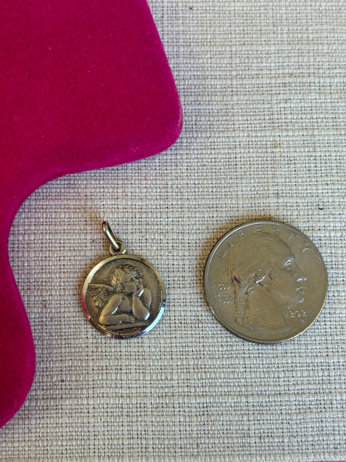 Sterling Silver Antiqued Raphael Angel Charm