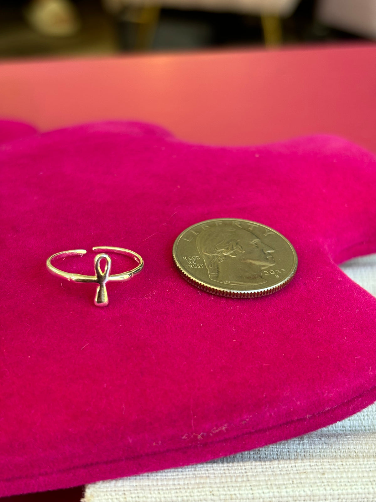 Sterling Silver Ankh (Egyptian Cross) Toe Ring
