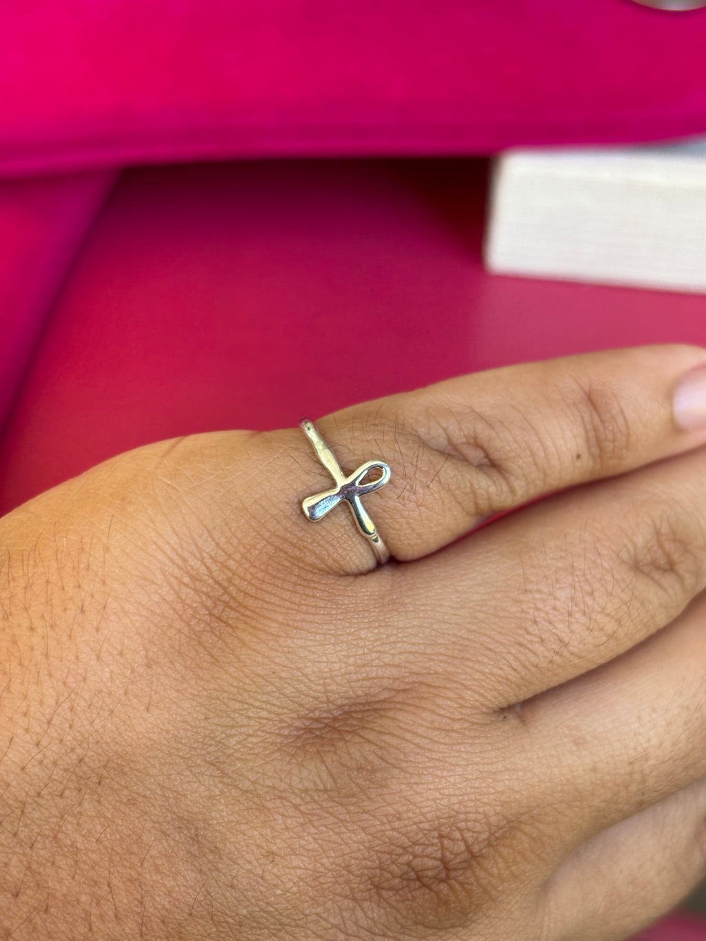 Sterling Silver Ankh (Egyptian Cross) Toe Ring