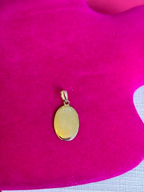 10k Oval Saint Christopher Medal Pendant
