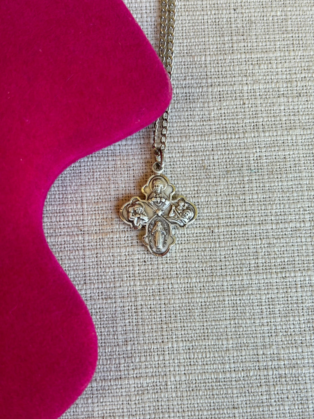 Sterling Silver 21x17.2 mm Four-Way Cross 18" Necklace