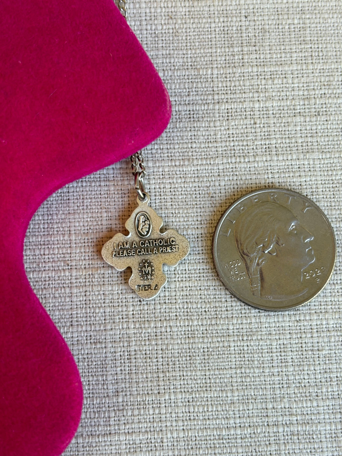 Sterling Silver 21x17.2 mm Four-Way Cross 18" Necklace