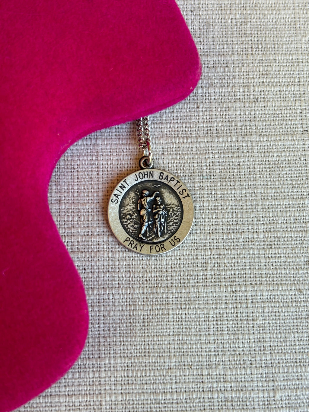 St. John the Baptist Sterling Silver Rhodium Plated 18” Necklace