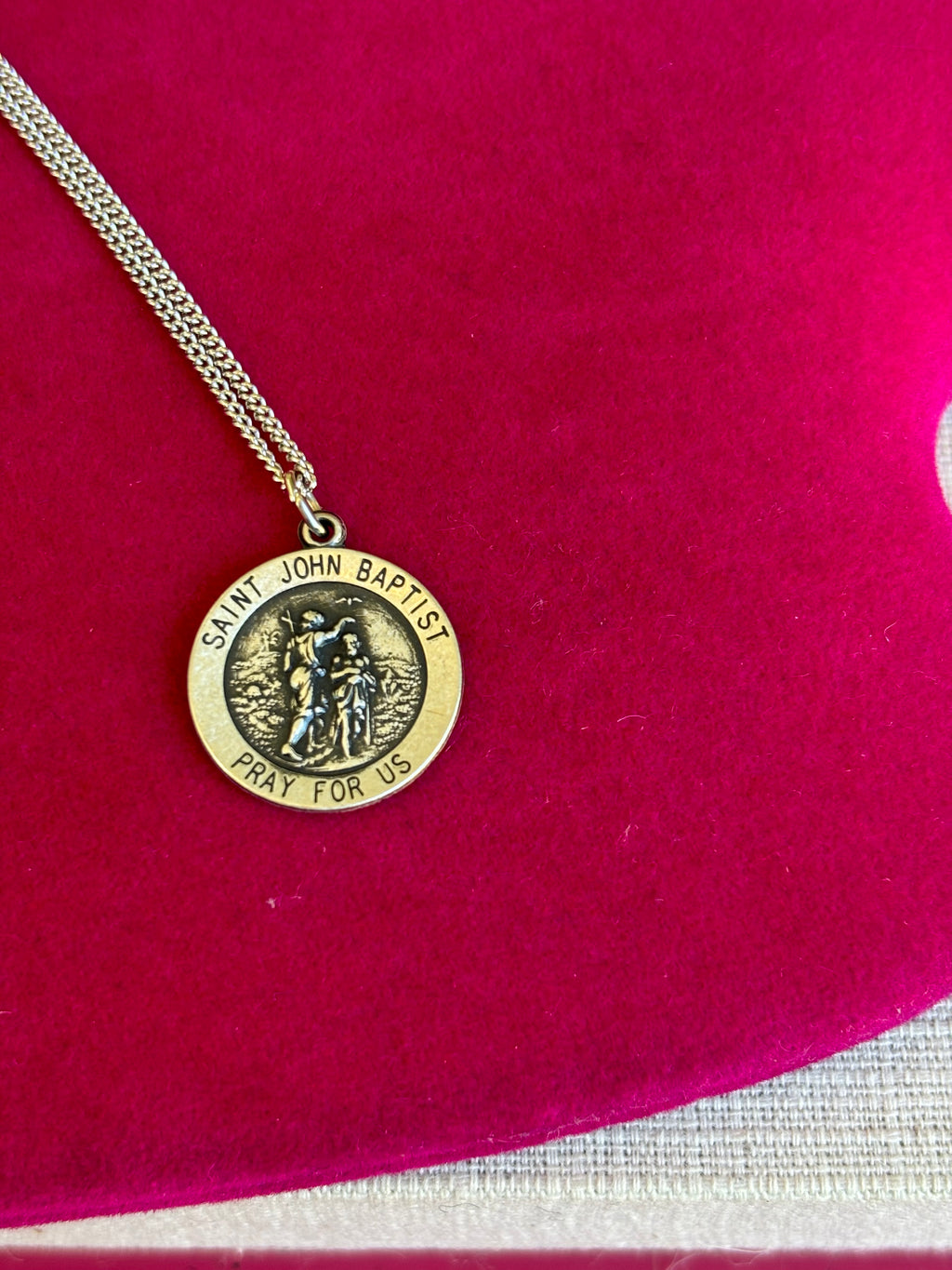 St. John the Baptist Sterling Silver Rhodium Plated 18” Necklace