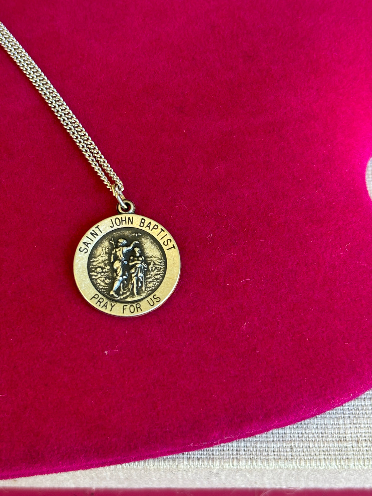 St. John the Baptist Sterling Silver Rhodium Plated 18” Necklace