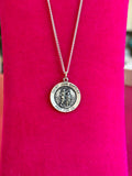 St. John the Baptist Sterling Silver Rhodium Plated 18” Necklace