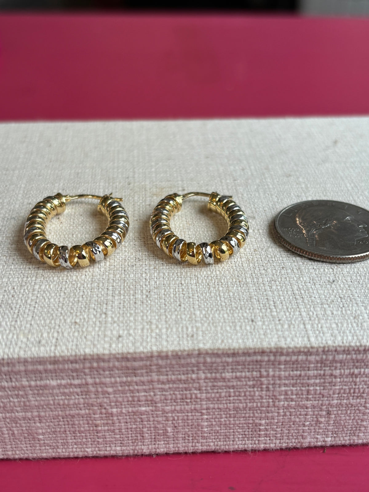 Sterling Silver and 18K Gold-plated Fusilli Coil Wrapped Oval Hoop Earrings