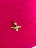 14K Yellow Gold 14x10 mm Dove Pendant