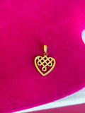 14K Small Celtic Knot Heart Love Charm