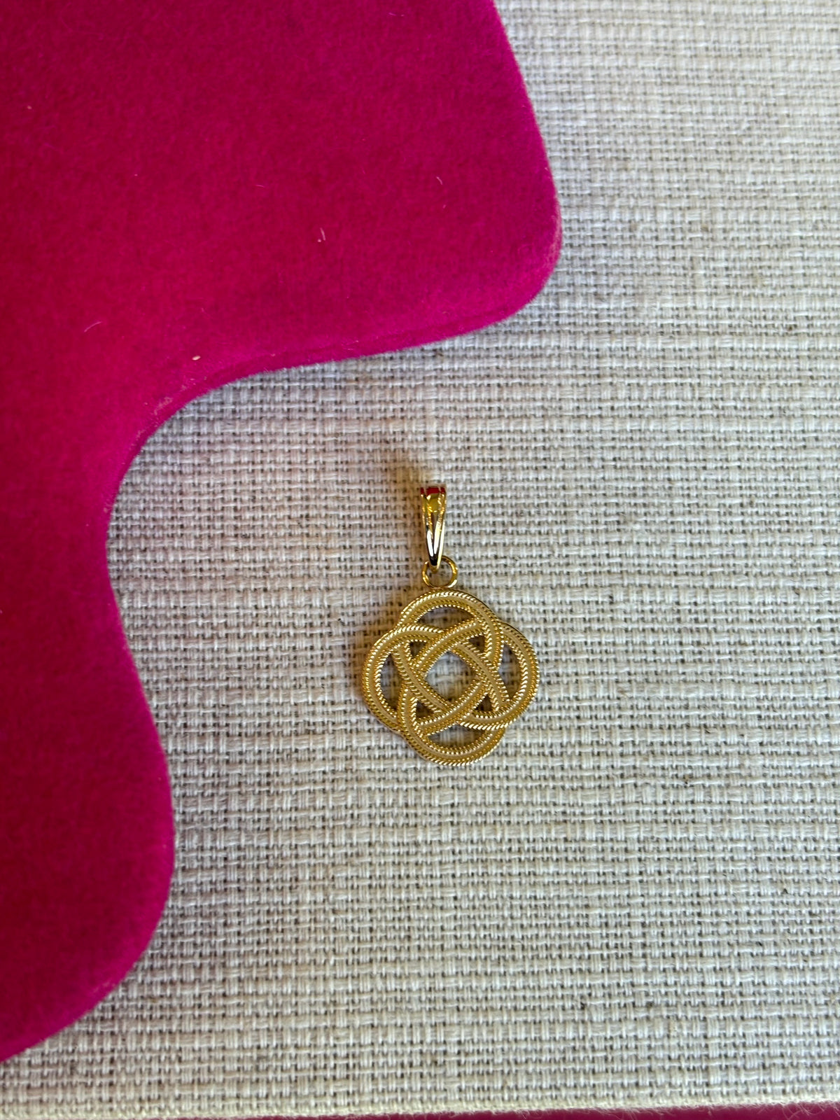 14K Small Celtic Eternity Knot Circle Charm