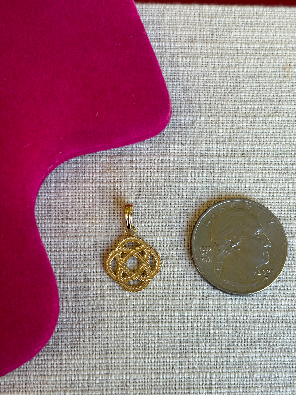 14K Small Celtic Eternity Knot Circle Charm