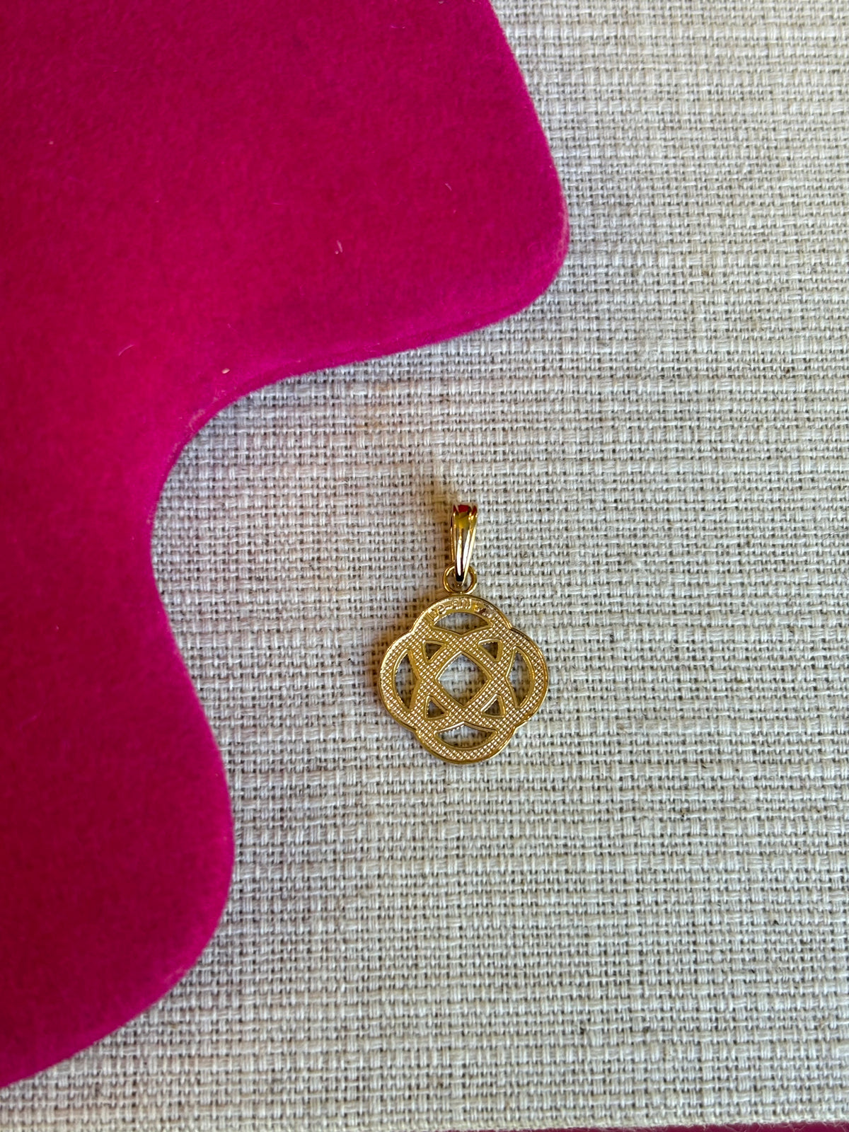 14K Small Celtic Eternity Knot Circle Charm
