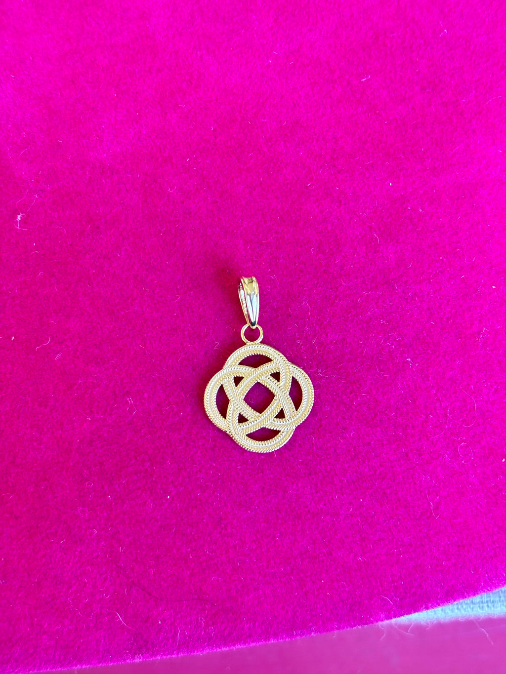 14K Small Celtic Eternity Knot Circle Charm