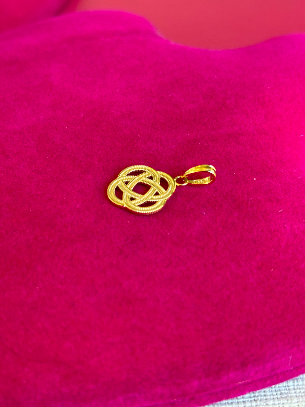 14K Small Celtic Eternity Knot Circle Charm