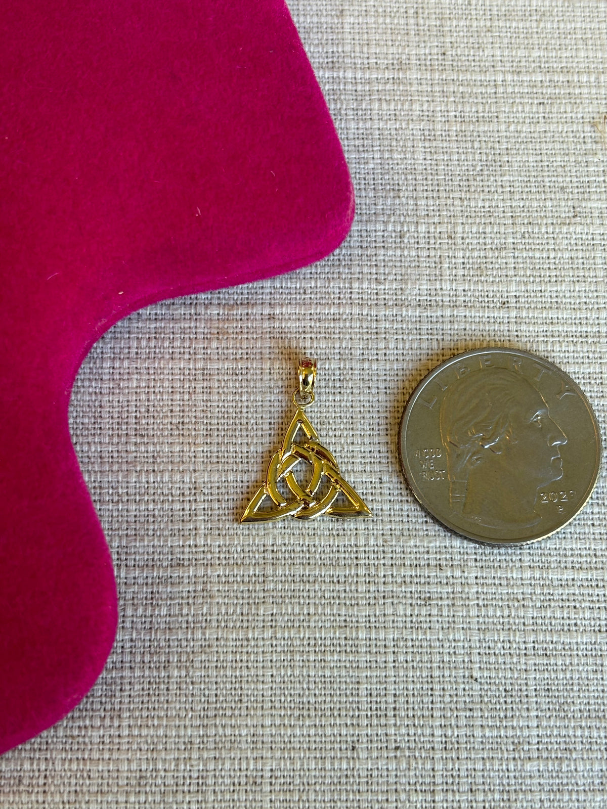 14k Small Celtic Trinity Knot Charm