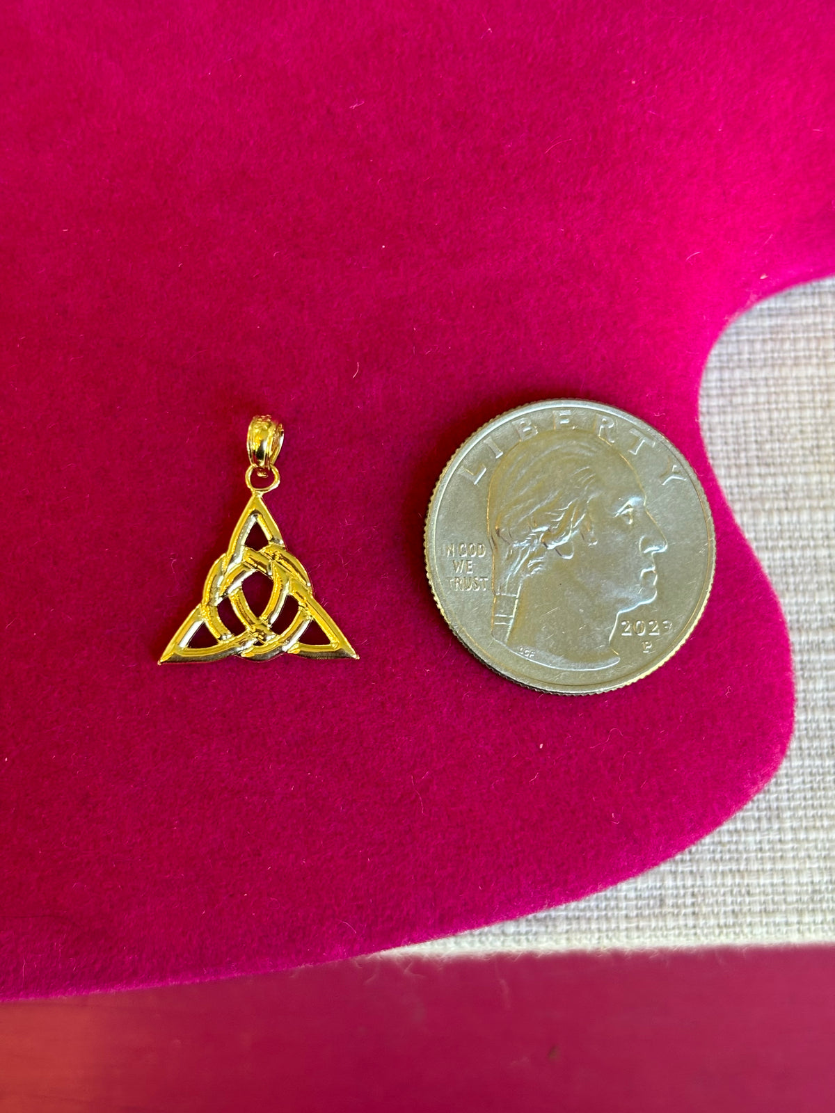 14k Small Celtic Trinity Knot Charm